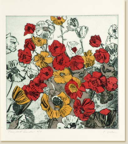 Flower Series 10: Tangled Garden II by Elizabeth Delson