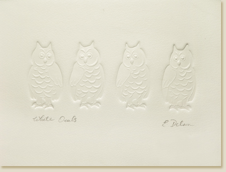 White Owls I by Elizabeth Delson