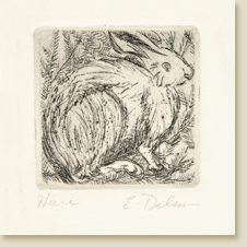 Miniatures 03: Hare by Elizabeth Delson